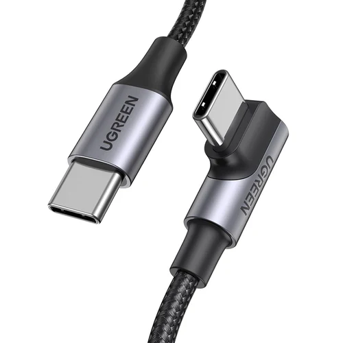 UGREEN USB-C to Angled USB-C Cable — 100W (1m, Black)